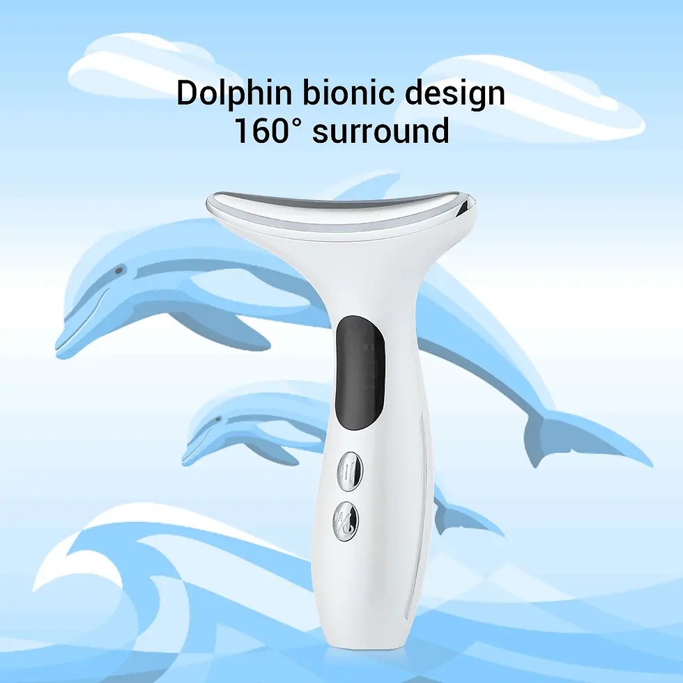 White dolphin-shaped eye massager, 160° surround