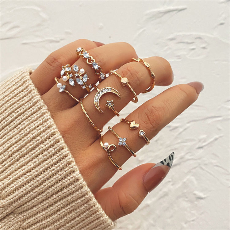 Miniature : Gold ring set on hand