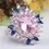 Thumbnail: Pink and blue gemstone ring