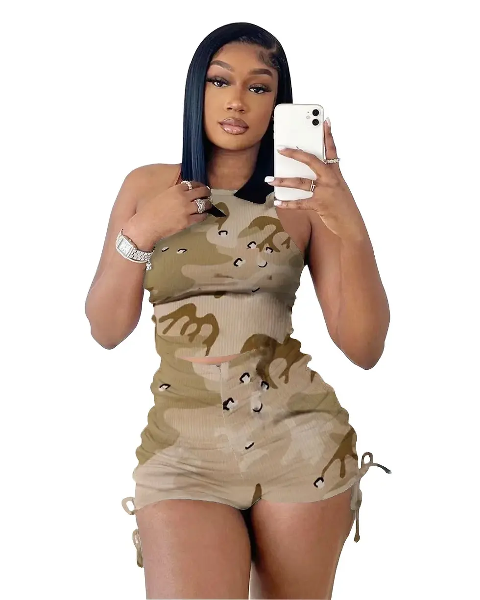 Thumbnail: Woman in camo print jumpsuit