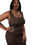 Miniature : Plus-size model in brown dress