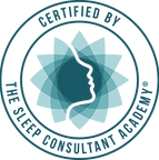 Accreditation badge from The Sleep Consultant Academy (TSCA)