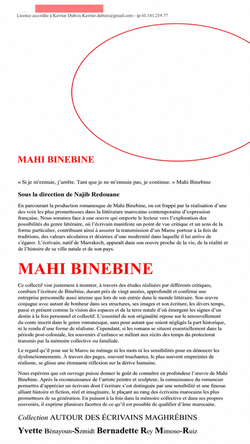 Mahi Binebine Etudes universitairen sur l'oeuvre