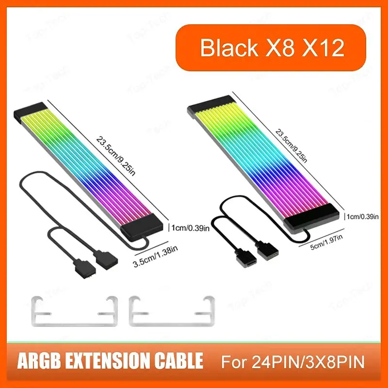 Thumbnail: PC RGB Light Strip Suitable for PSU Cable PC RGB GPU Cable 5V 3Pin ARGB Sync PC 