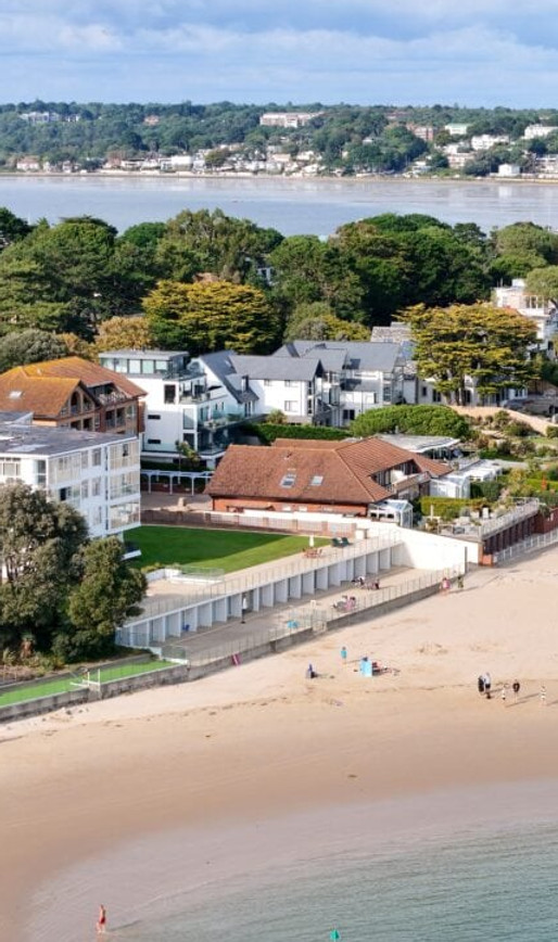 Sandbanks Beach Aerial View