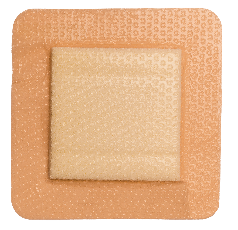Miniatura: Ultra-Absorbent Silicone Foam Dressing with Adhesive Border 4" x 4" (20 PCS)