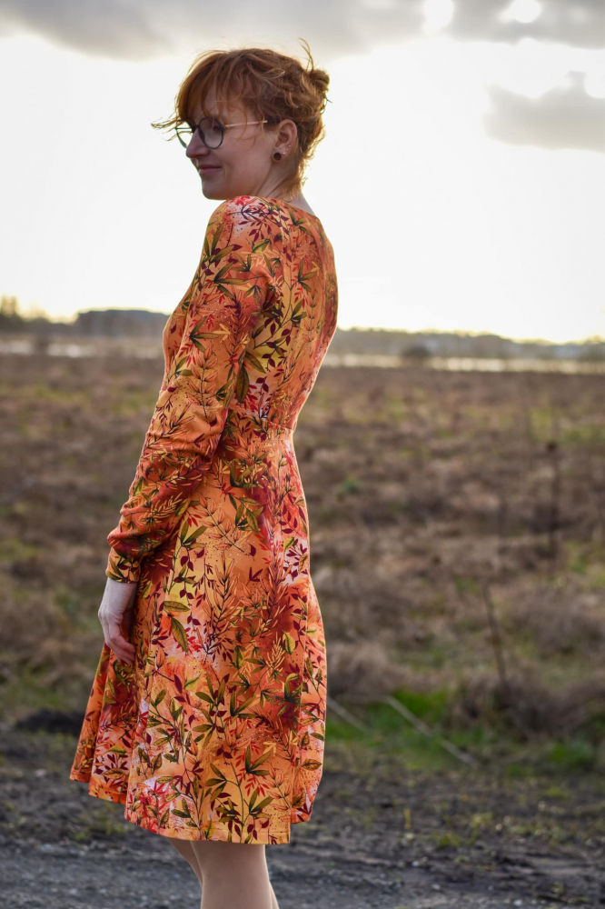 Miniaturbild: Kleid PDF-Schnittmuster Alicia mit langen und dreiviertel Ärmeln Größe 34 - 50