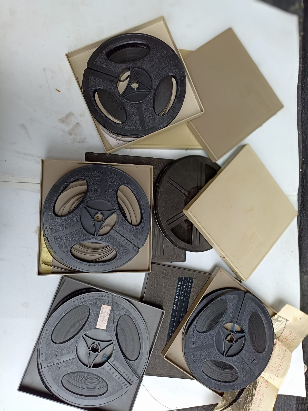 Coleção de películas Super 8.