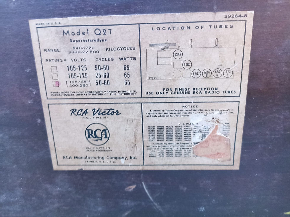 Miniatura: Rádio Antigo RCA Victor - USA