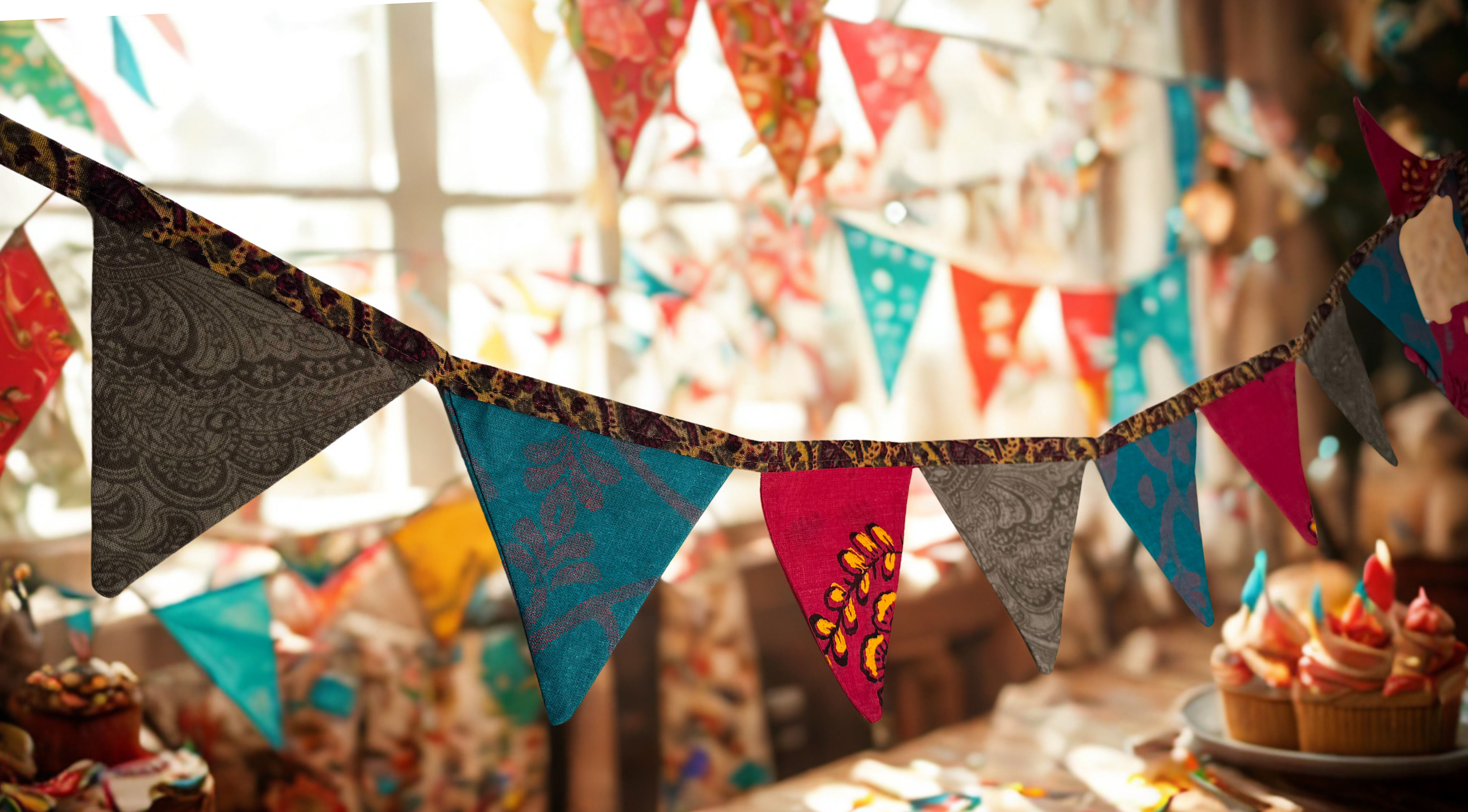 Upcycled Sari Bunting