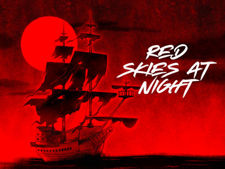 Half Moon Mischief: Red Skies at Night
