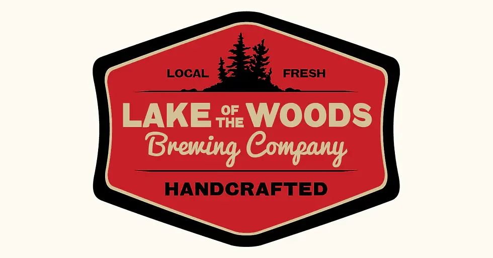 Lake of the Woods Brewing Company logo, LOCAL FRESH HANDCRAFTED.