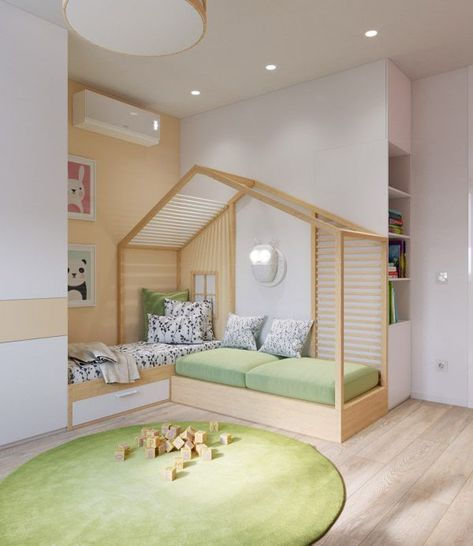 Cama casinha com ripados.