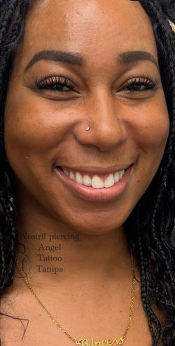 Nose piercing Tampa near USF by Ryan - Angel Tattoo Tampa