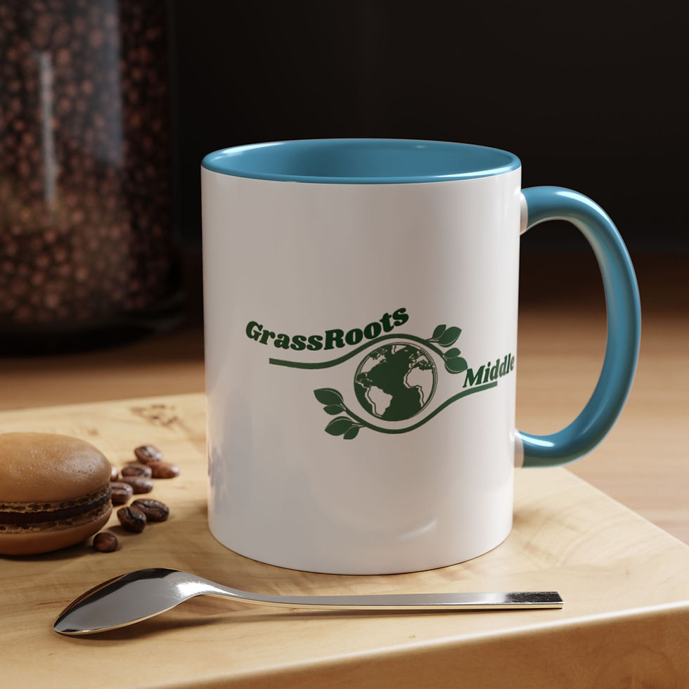 Thumbnail: GrassRoots Middle Accent Coffee Mug - Eco-Friendly Earth Design