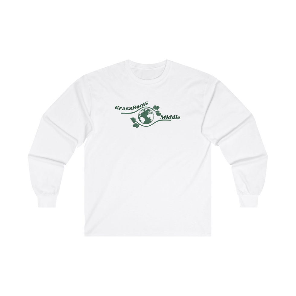 Thumbnail: Eco-Friendly Long Sleeve Tee - GrassRoots Middle Design