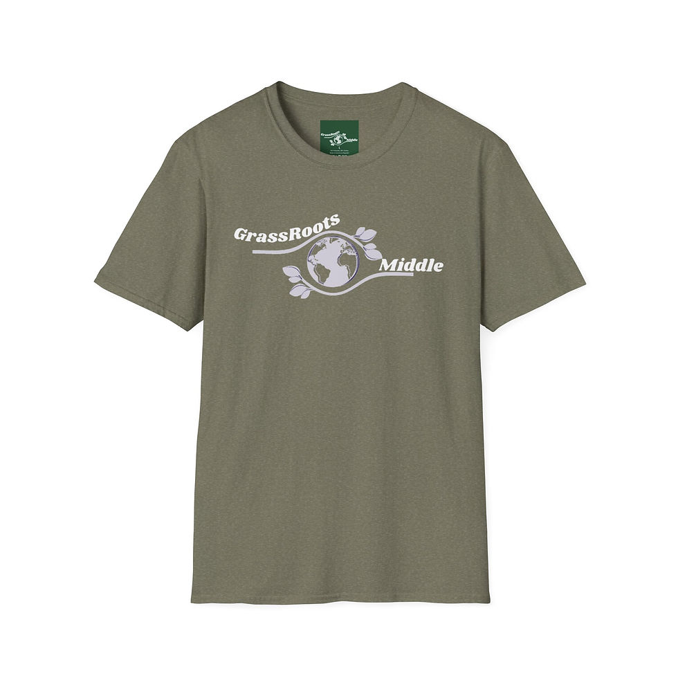 Thumbnail: Eco-Friendly GrassRoots Middle Unisex Softstyle T-Shirt - Vibe for Nature Lovers