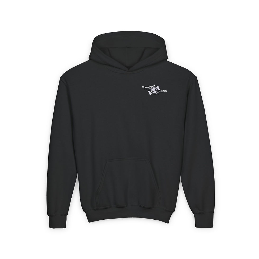 Thumbnail: Youth Heavy Blend Hooded Sweatshirt - Nature Roots Design for Eco-Friendly Kids