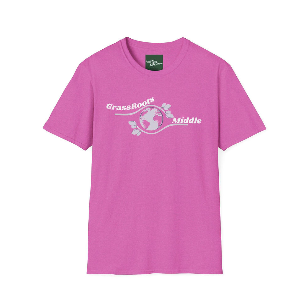 Thumbnail: Eco-Friendly GrassRoots Middle Unisex Softstyle T-Shirt - Vibe for Nature Lovers