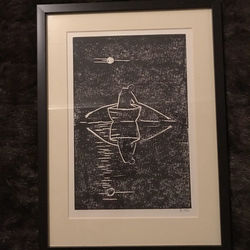 linotrykk 20x30 innrammet