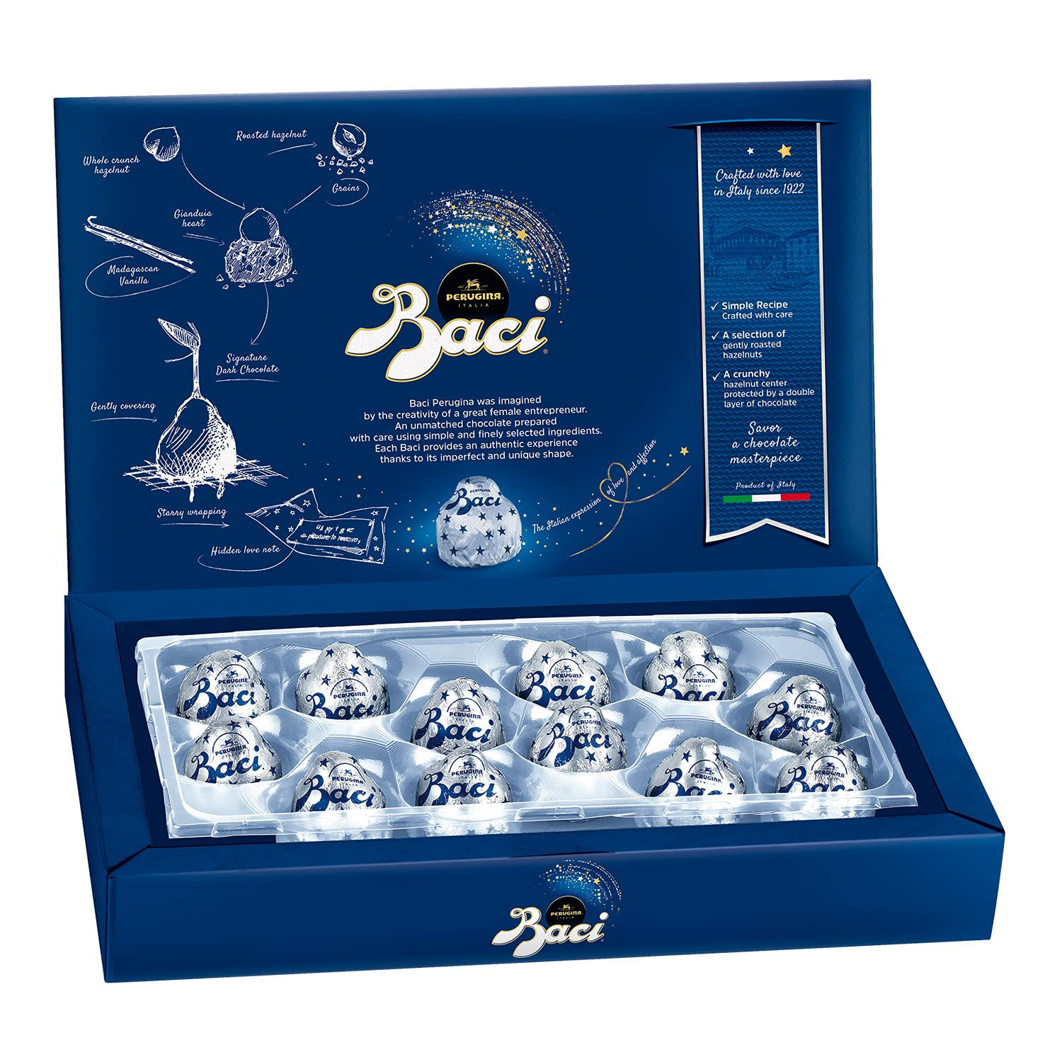 Baci Perugina Original Dark Box 21pc pk 6/9.25oz