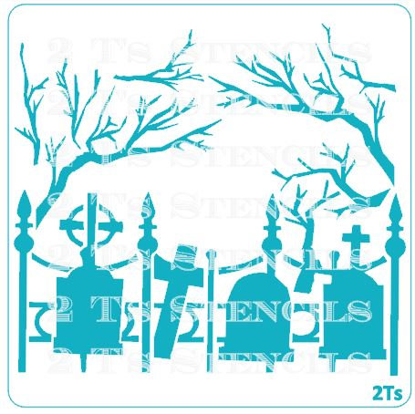 Graveyard scene | 2tsstencils