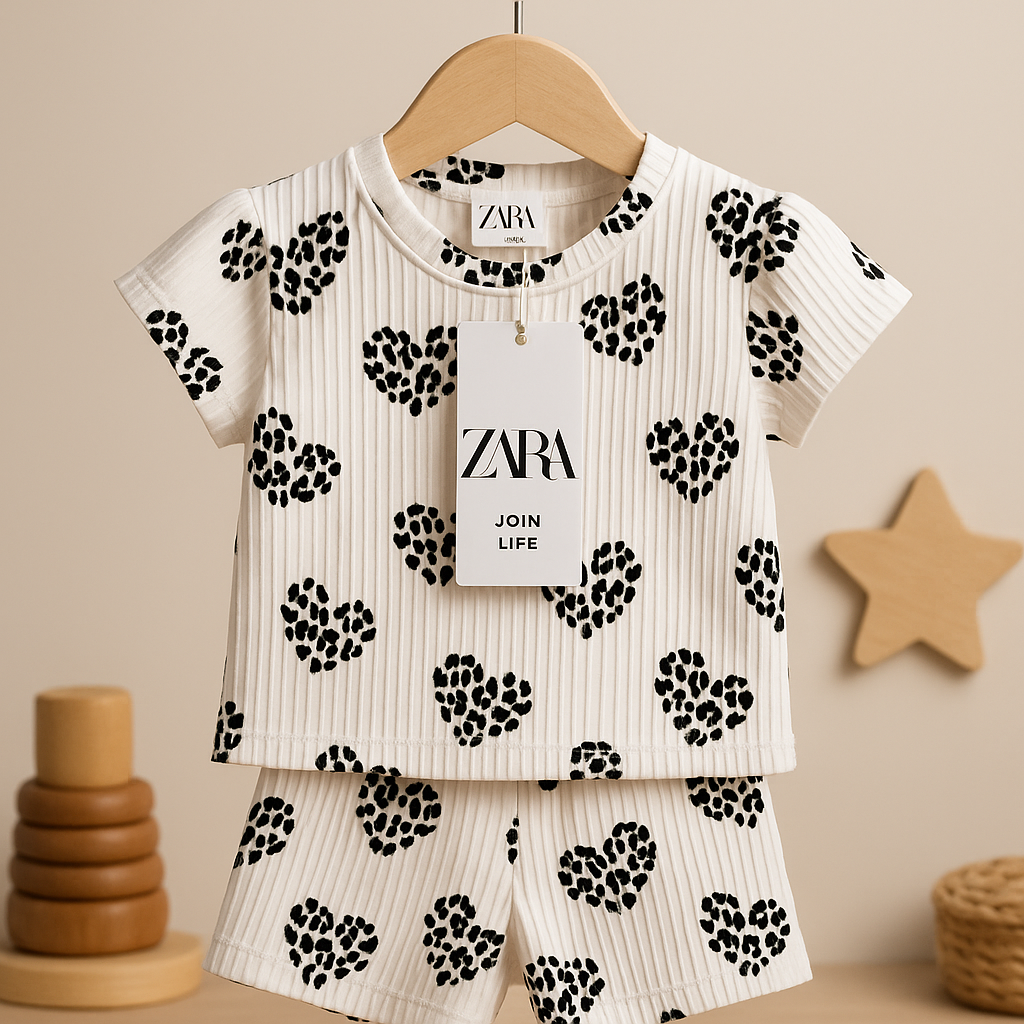 Leopar Detaylı Kaşkorse ZRA Şortlu Takım