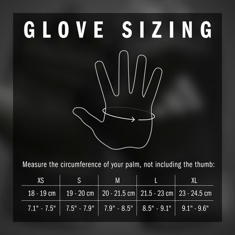 adidas Strength Training Gloves - Size Guide