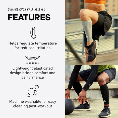 adidas Compression Calf Sleeves Features