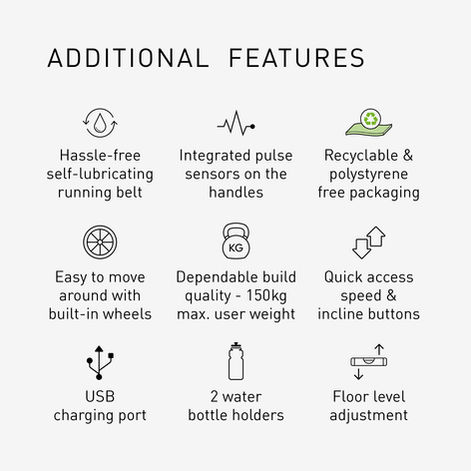 adidas T-23 Treadmill - Additional Features