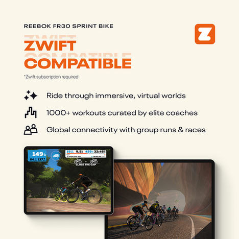 Reebok FR30 Sprint Bike - Compatible with Zwift