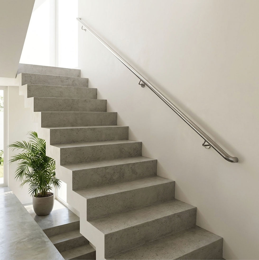 Corrimão de parede de aço inox