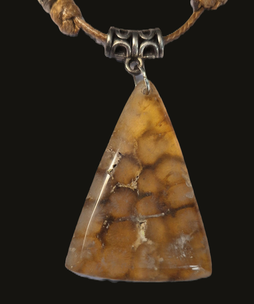 Thumbnail: Coral agate necklace
