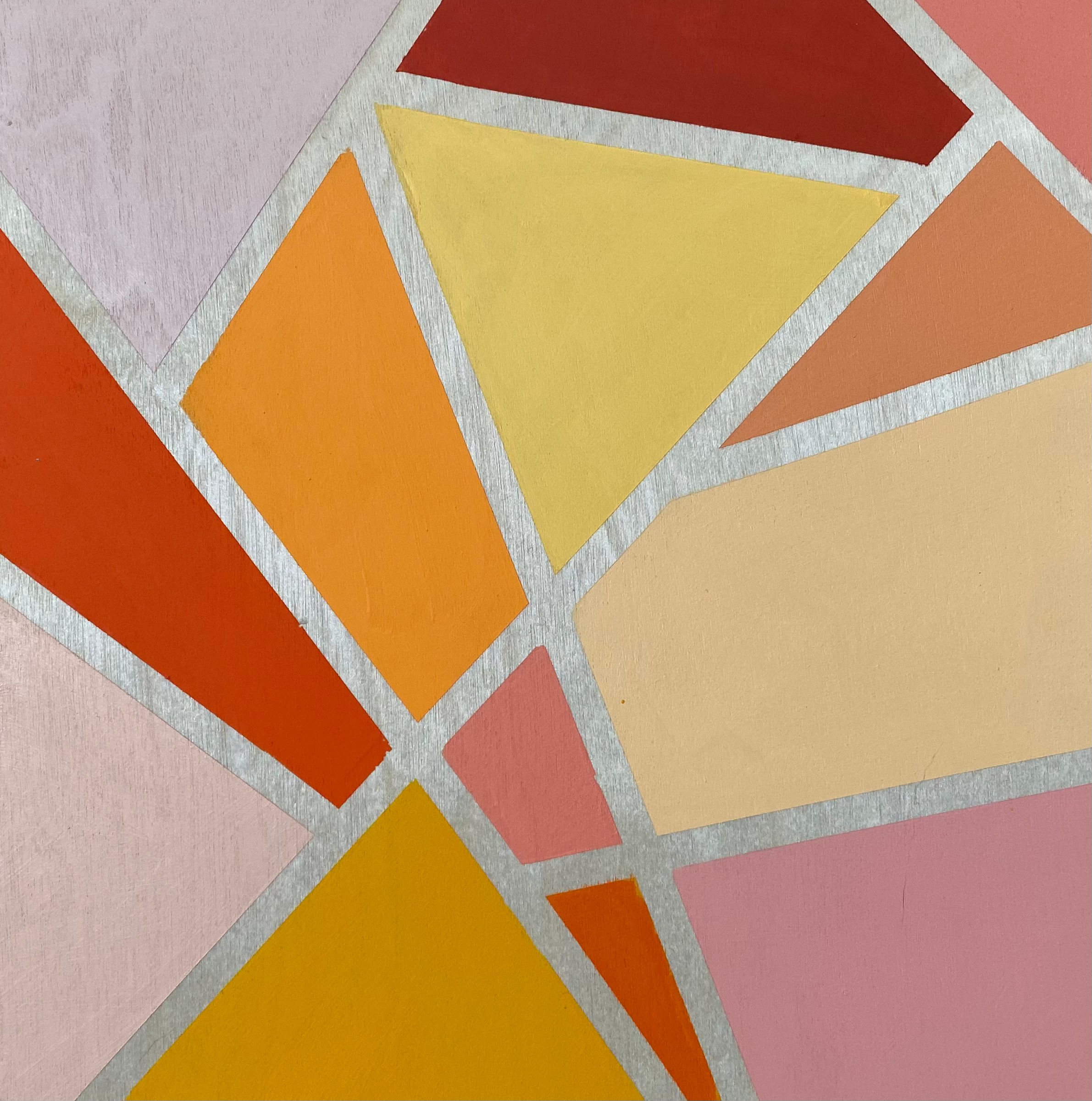 Orange geometric panel