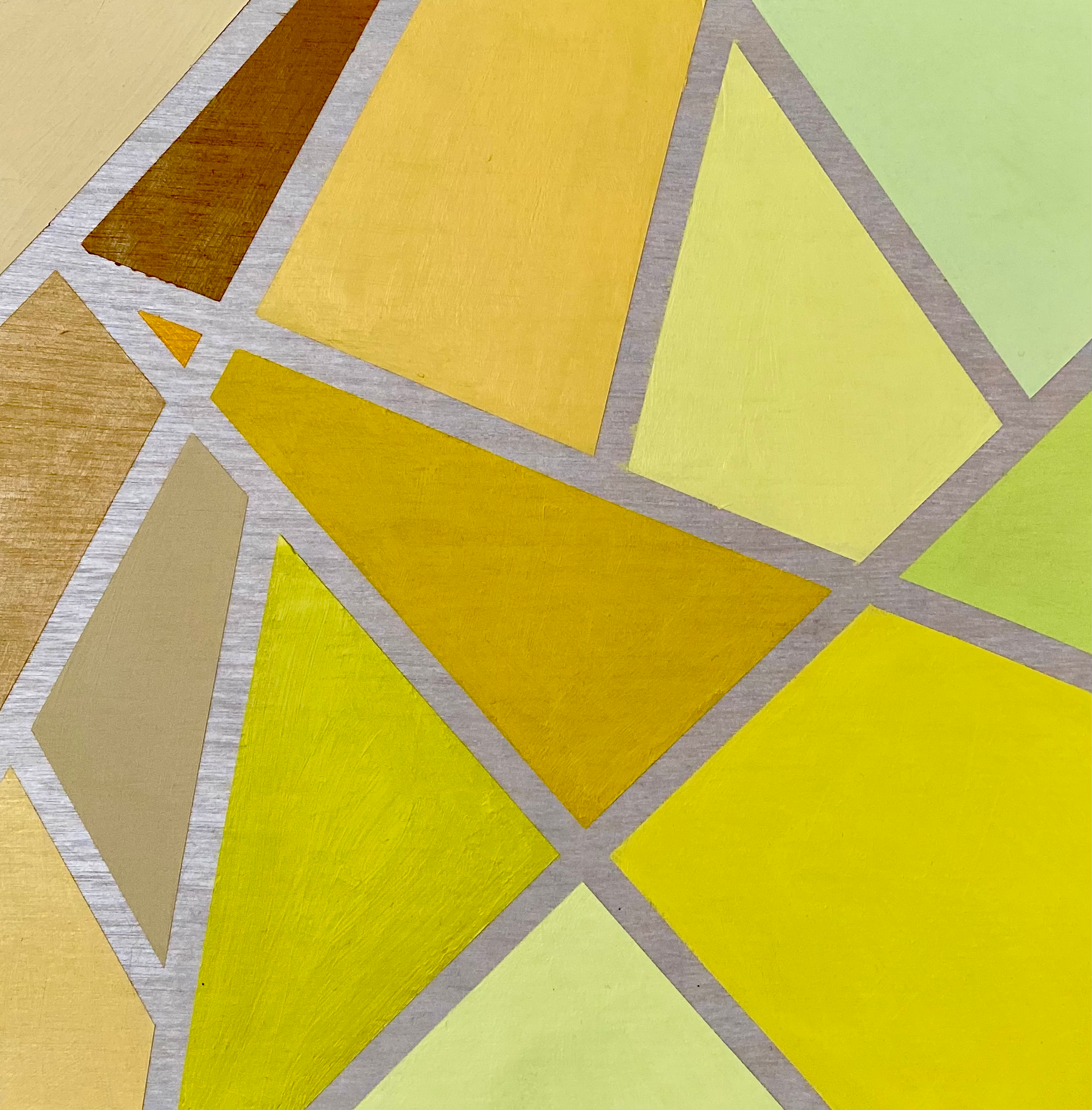 Yellow geometric panel