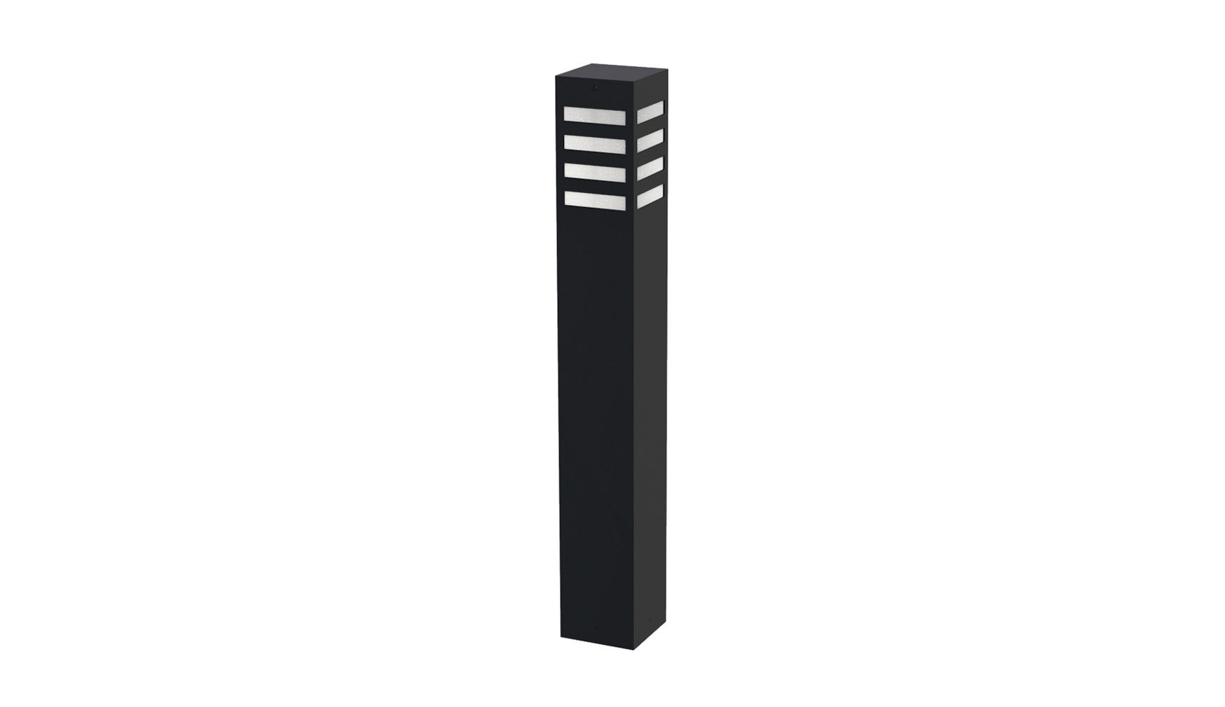 Square Bollard w/ Slotted Windows