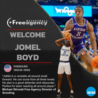 JoMel Boyd Signs with Free Agency Basketball