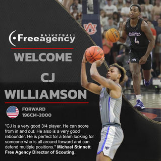 CJ Williamson Signs with Free Agency Basketball
