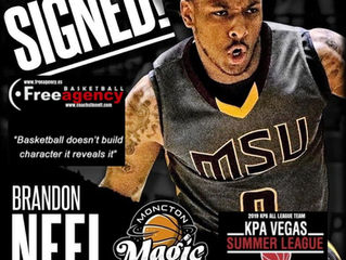 Free Agency Client and KPA Vegas Summer League Standout Brandon Neel Signs with NBL Champs Moncton