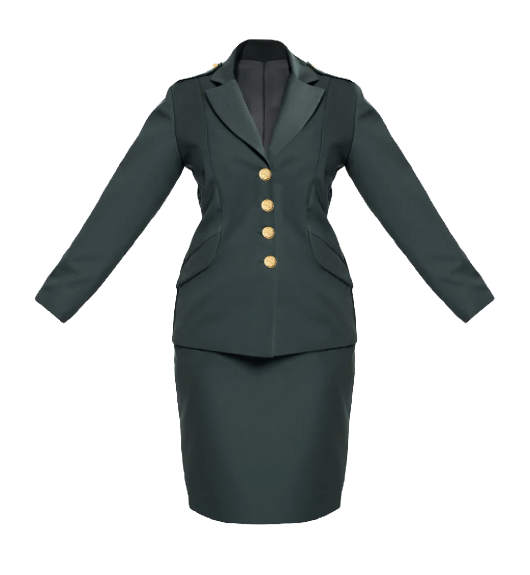 Thumbnail: Women's Green MG Full Uniform with blazer and skirt