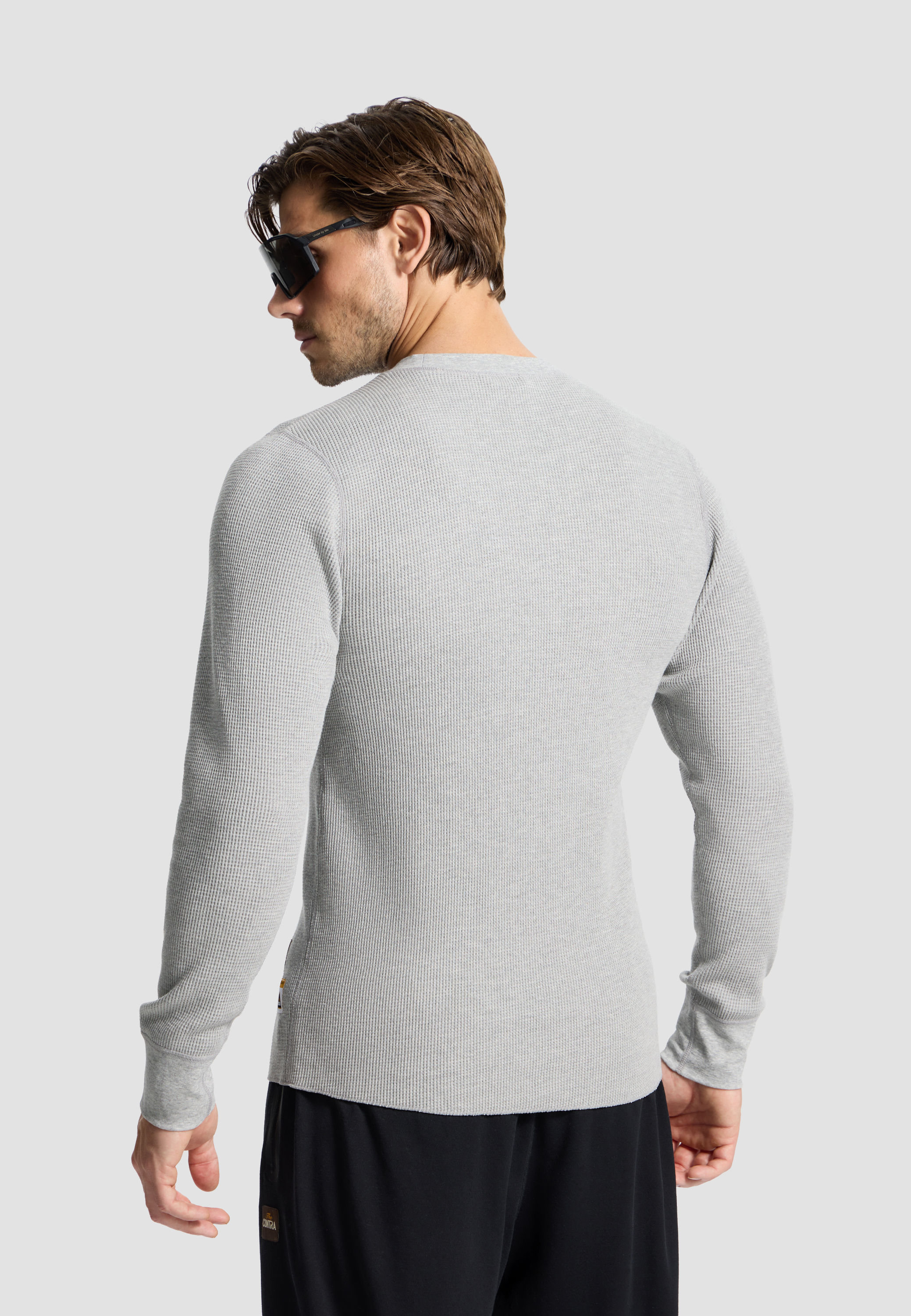 BE CONTRA WAFFLE Box Long Sleeve – Grey Melange