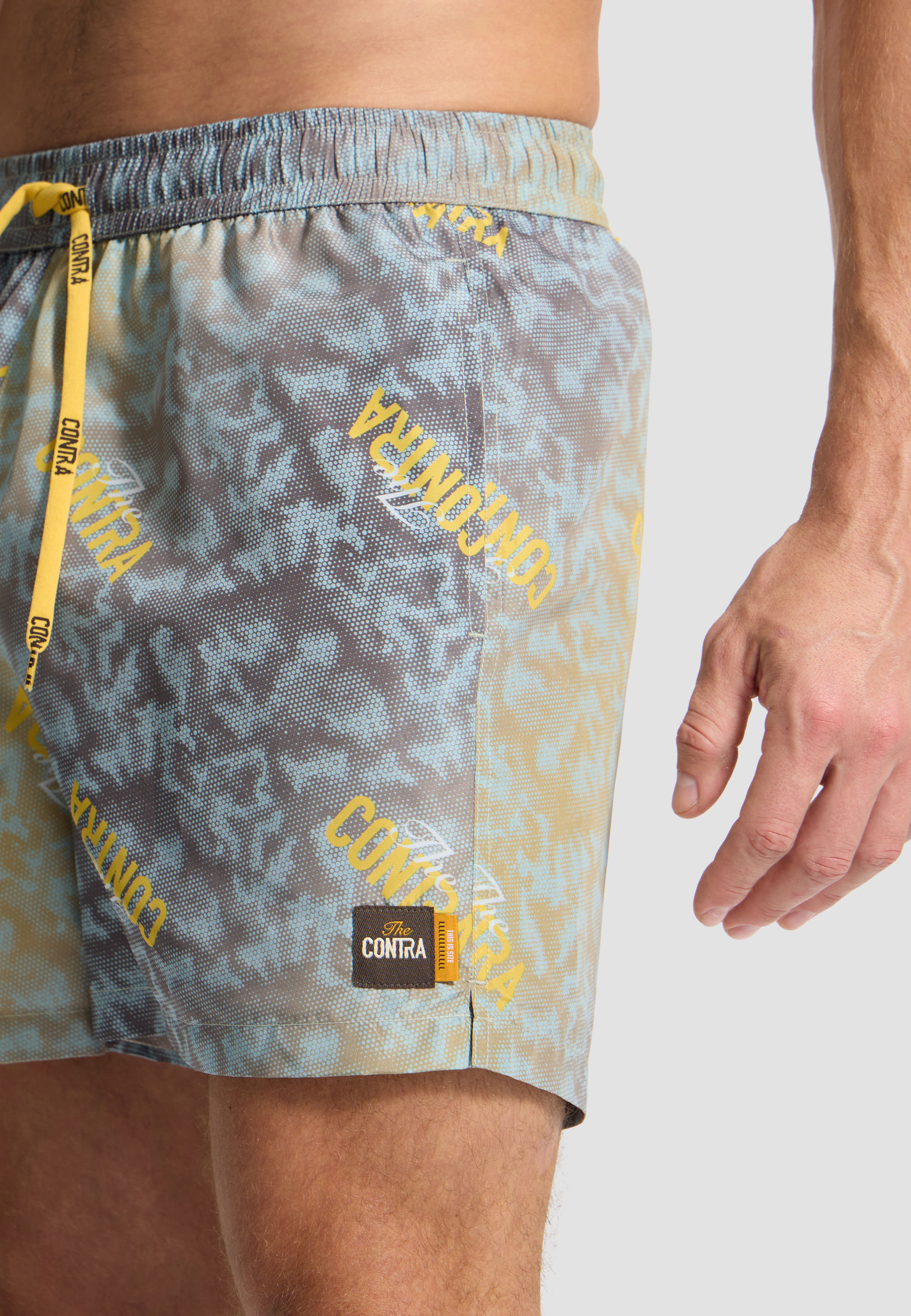BE CONTRA Printed Swim Shorts – Grey Camo