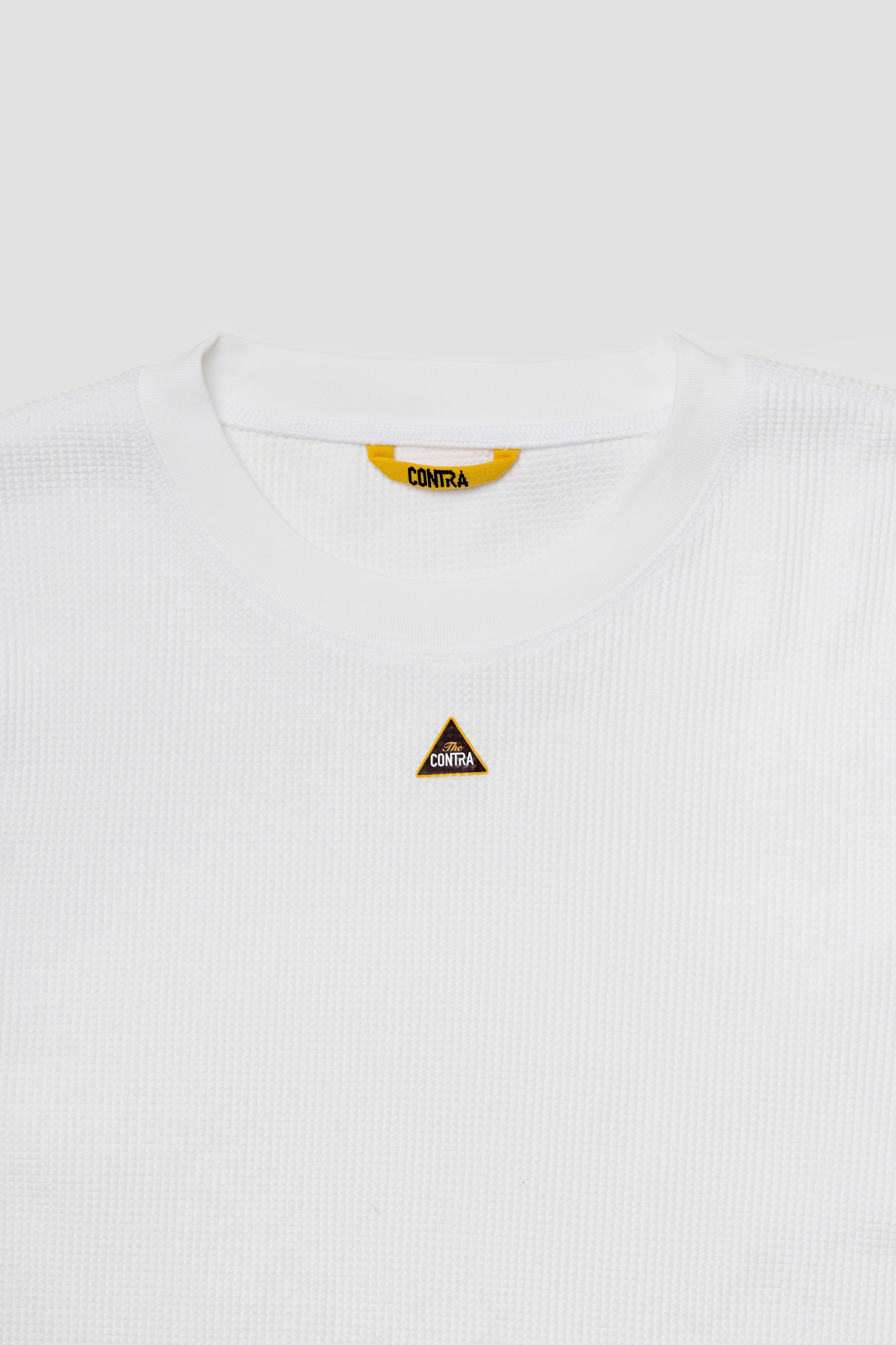 BE CONTRA Waffle Long Sleeve T-Shirt – Off-White