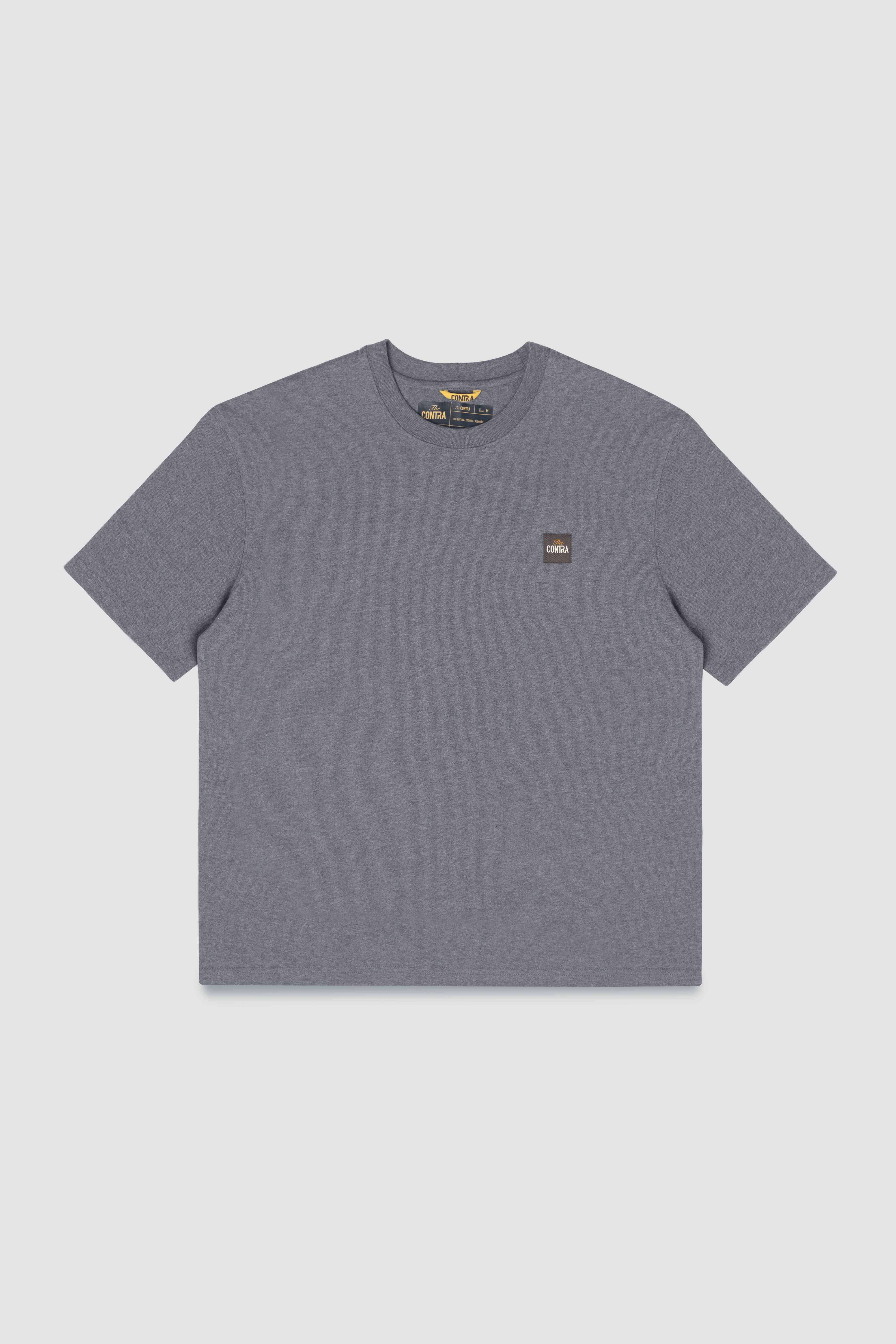 BE CONTRA STRAIGHT T-Shirt – Dark Grey Melange