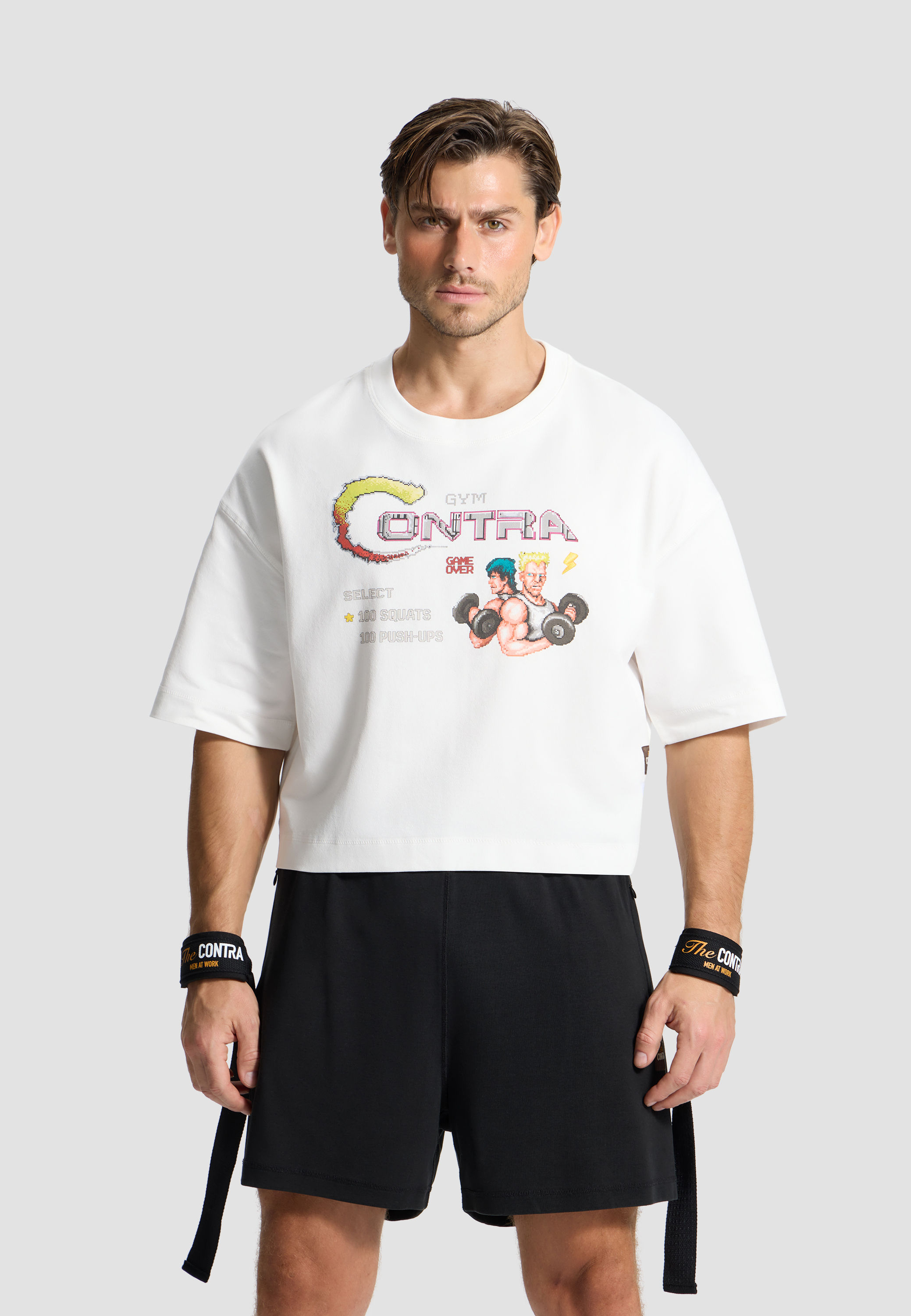 BE CONTRA Oversized Crop T-Shirt – White