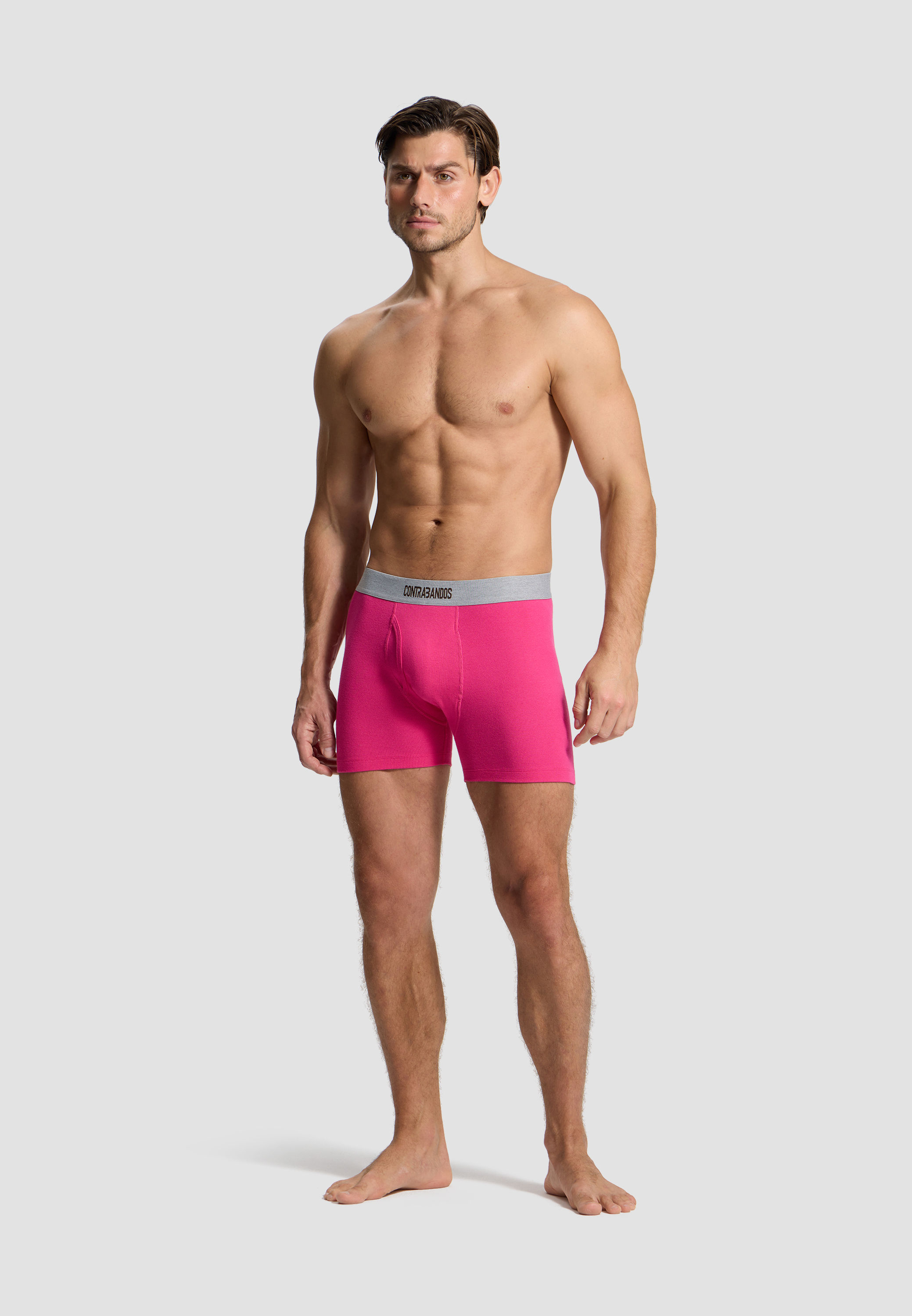 BE CONTRA Boxers Long Rib – Hot Pink