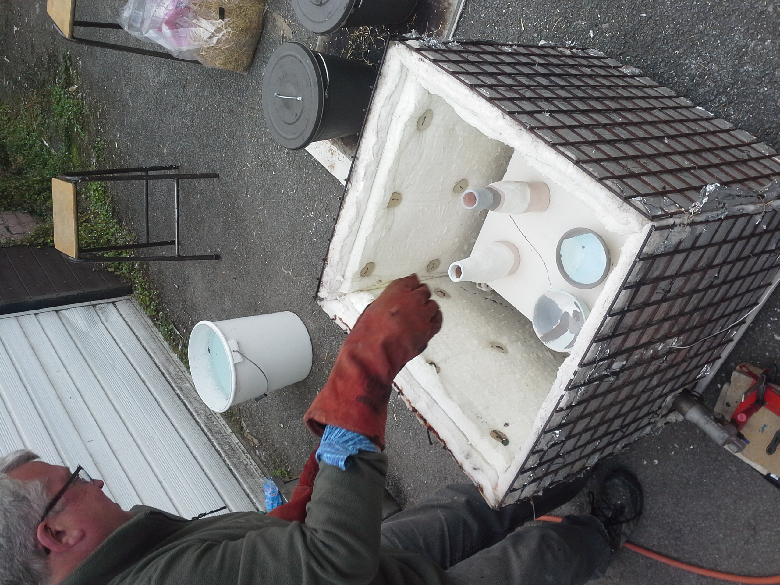 Loading the kiln