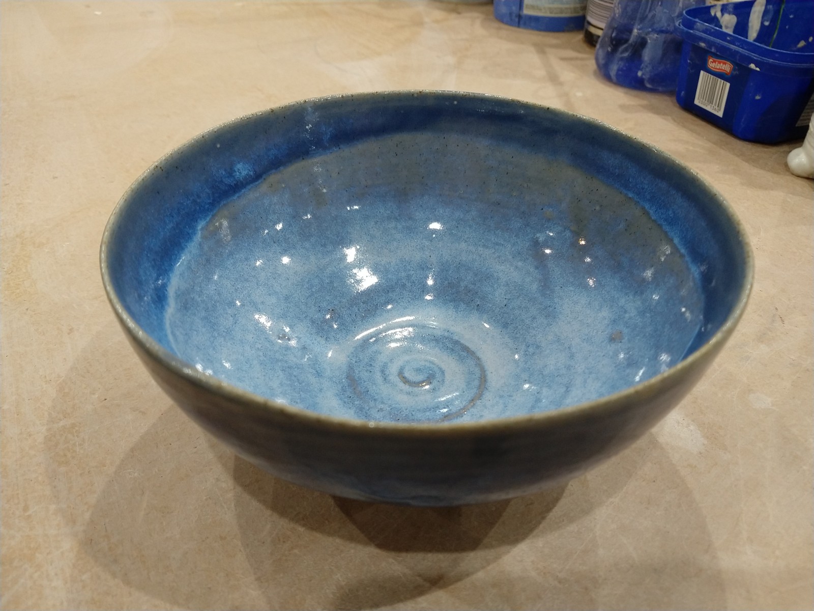 Marble blue bowl
