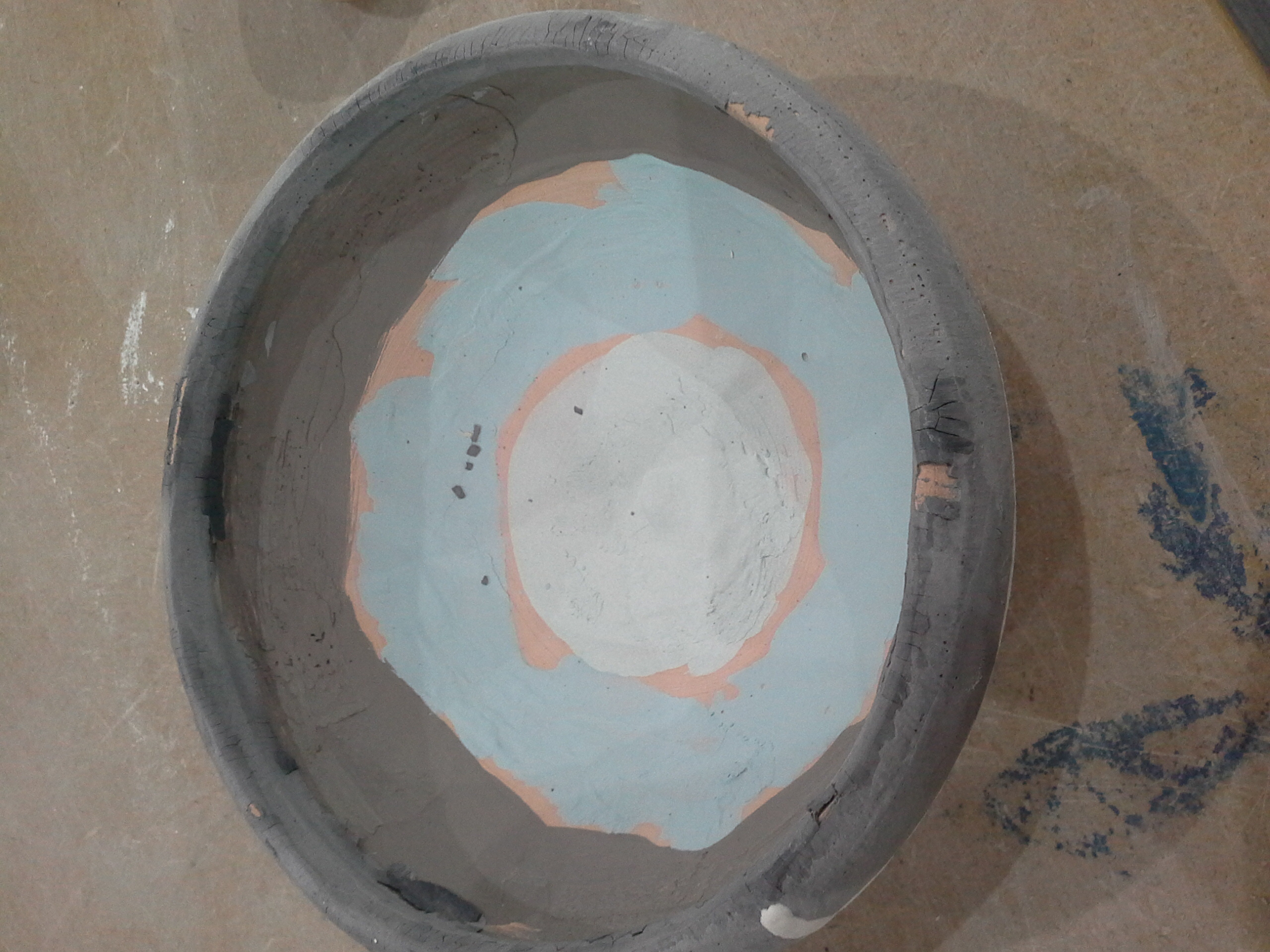 A mixture of glazes