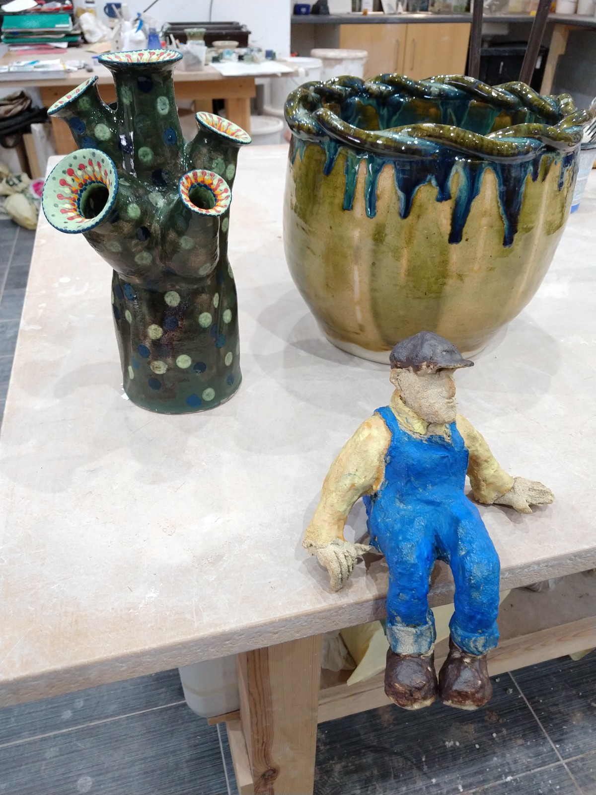 Two big and one small from the kiln
